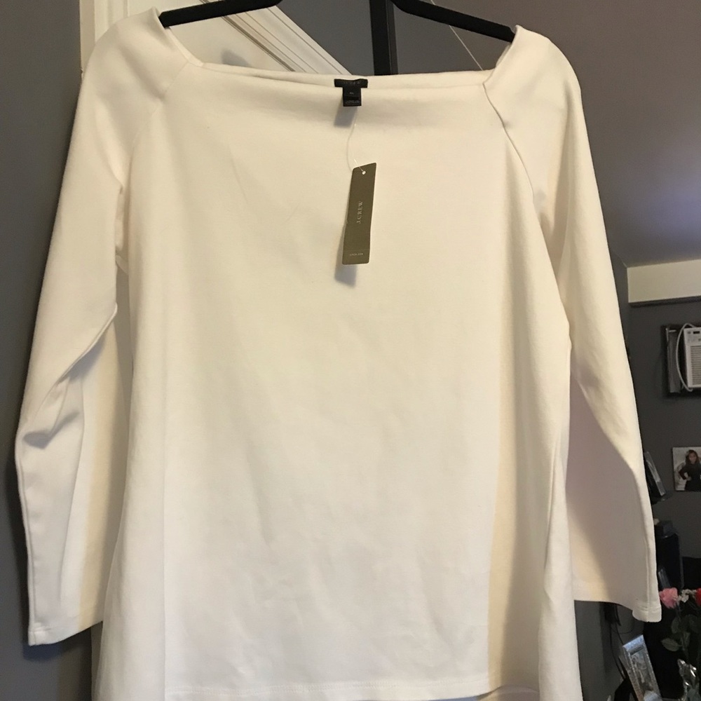 Jcrew boat neck stretchy top